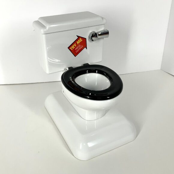 Original 1994 TOILET COIN BANK Makes Real Flushing Sound Novelty Commode Bank - Picture 1 of 10